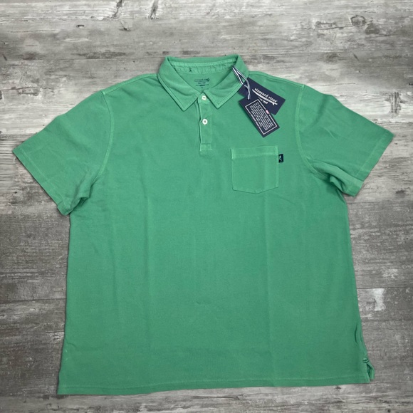 Vineyard Vines NWT Solid Green Polo Shirt L